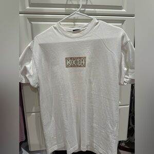 KITH BEIGE MOROCCAN TILE CLASSIC LOGO TEE - WHITE, Size XS